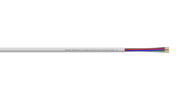 6C 0.22mm2 7/0.20 Unscreened PVC/PVC Security Cable