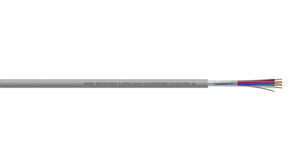 6C 0.22mm2 7/0.20 Overall Screen PVC/PVC Security Cable