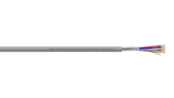 8C 0.22mm2 7/0.20 Overall Screen PVC/PVC Security Cable