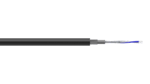 1PR 24AWG Overall Foil + Braid SWA RS-485 Cable - Black LSZH