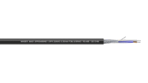 1.5PR 22AWG Overall Foil + Braid Industrial RS-485 Cable - Black PVC
