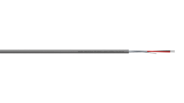 1PR 24AWG Overall Foil RS-232 Cable - Grey Sheath