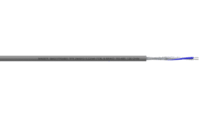 1PR 24AWG Overall Foil + Braid RS-485 Cable - Grey PVC