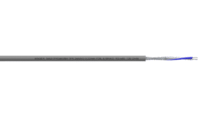 1PR 24AWG Overall Foil + Braid RS-485 Cable - Grey LSZH