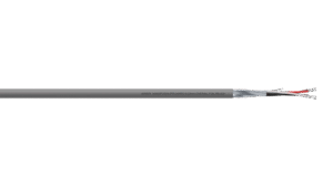 2PR 24AWG Overall Foil RS-232 Cable - Grey Sheath