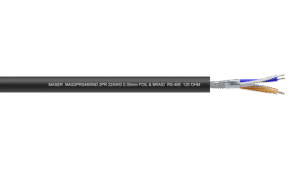 2PR 22AWG Overall Screen + Braid PE/PVC Industrial RS-485/DMX-512 Cable
