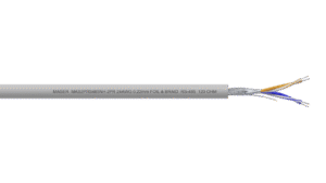 2PR 24AWG Overall Foil + Braid RS-485 Cable - Grey LSZH