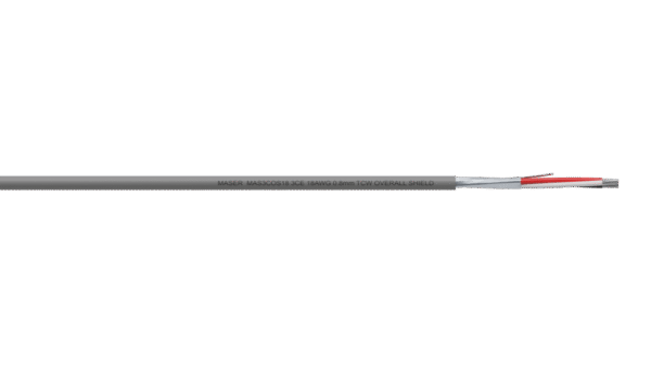 3CE 18AWG Overall Foil Shield Audio & Control Cable - Grey PVC