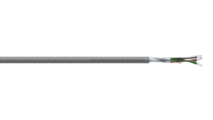 3PR 24AWG Overall Foil RS-232 Cable - Grey Sheath