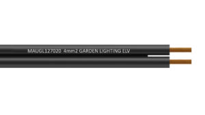 2 Core 4.0mm2 (127/0.20mm) Garden Lighting Cable (ELV) - Black Sheath