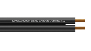 2 Core 6.0mm2 (192/0.20mm) Garden Lighting Cable (ELV) - Black Sheath