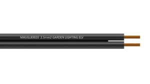 2 Core 2.5mm2 (80/0.20mm) Garden Lighting Cable (ELV) - Black Sheath