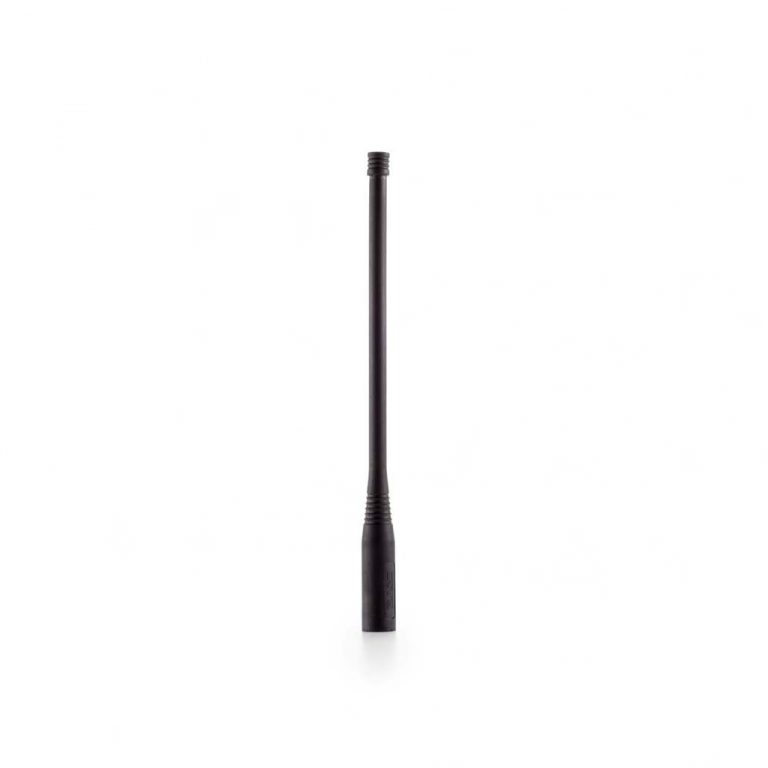 Flexible, rubber ducky style antenna, operates at 225 - 470 MHz